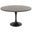 Verve 48 Inch Round Dining Table with MDF Top In Black and Dark Maple