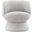 Vesta Chenille Fabric Upholstered Swivel Chair In Dove Gray