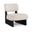 Vetra Linen Textured Fabric Upholstered Accent Chair In Beige