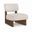 Vetra Linen Textured Fabric Upholstered Accent Chair In Beige