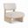 Vetra Linen Textured Fabric Upholstered Accent Chair In Beige