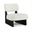 Vetra Linen Textured Fabric Upholstered Accent Chair In Cream