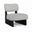 Vetra Linen Textured Fabric Upholstered Accent Chair In Grey
