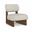Vetra Vegan Leather Upholstered Accent Chair In Beige