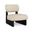 Vetra Vegan Leather Upholstered Accent Chair In Beige