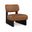 Vetra Vegan Leather Upholstered Accent Chair In Cognac