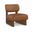Vetra Vegan Leather Upholstered Accent Chair In Cognac