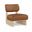 Vetra Vegan Leather Upholstered Accent Chair In Cognac