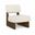 Vetra Vegan Leather Upholstered Accent Chair In Cream