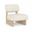 Vetra Vegan Leather Upholstered Accent Chair In Cream