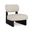 Vetra Vegan Leather Upholstered Accent Chair In Taupe