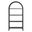 Vexley 72 Inch Large Arched Bookshelf In Black