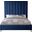 Via Velvet Full Bed In Navy