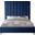 Via Velvet Queen Bed In Navy