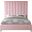 Via Velvet Queen Bed In Pink
