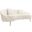 Vicenza Upholstered Curved Sofa In Ivory and Gold