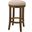 Victoria 26 Inch Counter-Height Backless Wood Swivel Barstool with Upholstered Seat In Honeysuckle and Beige