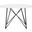 Vida White and Black Retro Mid Century Lacquer End Table