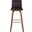 Vienna 26 Inch Counter Height Swivel Brown Faux Leather and Walnut Wood Bar Stool