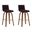 Vienna 26 Inch Swivel Counter Stool Set of 2 In Walnut and Brown