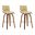 Vienna 26 Inch Swivel Counter Stool Set of 2 In Walnut and Cream