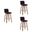 Vienna 26 Inch Swivel Counter Stool Set of 3 In Walnut and Brown