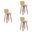 Vienna 26 Inch Swivel Counter Stool Set of 3 In Walnut and Cream