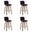 Vienna 26 Inch Swivel Counter Stool Set of 4 In Walnut and Brown