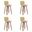 Vienna 26 Inch Swivel Counter Stool Set of 4 In Walnut and Cream