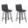 Vienna Counter Height Swivel Bar Stool Set of 2 In Black