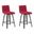 Vienna Counter Height Swivel Bar Stool Set of 2 In Red