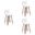 Vienna Counter Height Swivel Bar Stool Set of 3 In Snow White and Walnut
