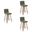 Vienna Counter Height Swivel Bar Stool Set of 3 In Vintage Green and Walnut