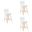 Vienna Counter Height Swivel Bar Stool Set of 3 In White and Patterned Oak