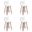 Vienna Counter Height Swivel Bar Stool Set of 4 In Snow White and Walnut