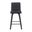 Vienna Counter Height Swivel Barstool with Faux Leather Seat and Brushed Wood Frame In Black
