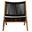 Vienna Outdoor Patio Teak and Rope Folding Accent Lounge Chair In Natural and Black