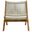 Vienna Outdoor Patio Teak and Rope Folding Accent Lounge Chair In Natural
