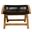 Vienna Outdoor Patio Teak and Rope Folding Ottoman In Natural and Black