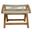 Vienna Outdoor Patio Teak and Rope Folding Ottoman In Natural