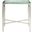 Viggo Chairside Table In Silver and Glass