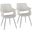 Vintage Flair Chair Set of 2 In Cream/Chrome
