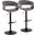 Vintage Mod Adjustable Height Barstool Set of 2 In Grey/Brown