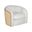 Violet Accent Chair with Rattan Back In Soft Oat and Natural