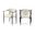 Virella Vegan Leather Upholstered Dining Chair Set of 2 In Cream and Matte Black