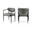 Virella Vegan Leather Upholstered Dining Chair Set of 2 In Olive and Matte Black