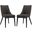 Viscount Brown Dining Side Chair Fabric Set of 2