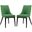 Viscount Kelly Green Dining Side Chair Fabric Set of 2 EEI-2745-GRN-SET