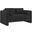 Visible Boucle Fabric Loveseat In Black