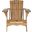 Vista Teak Brown Wine Glass Holder Adirondack Chair